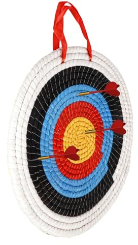 Stroh-Zielscheibe - Tragbares handgewebtes Trainingswerkzeug für Bogenschießen im Freien, leichtes, langlebiges Design, perfekt für Männer, Frauen, Mädchen, Teenager, Jugendliche, ideal für