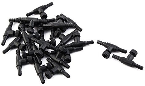 sourcing map 22 Stück Aquarium Luftregelventile Plastik 2 Wege Sauerstoff Pump Tube Control Stecker Luftventil Einstellbar Aquarium Steuerung Ventil Schwarz