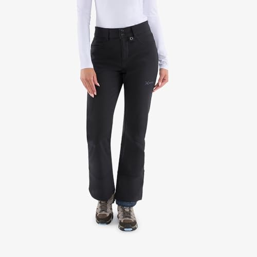 ARCTIX Women's Sarah Fleece Lined Softshell Ski Snow Pants, Black, Medium