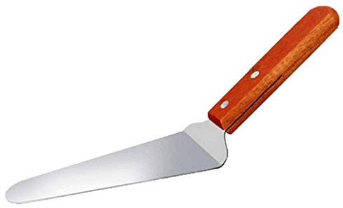 YiyiLai Stainless Steel Pizza Cake Spatula Baking Wood Handle Shovel Silver