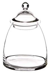 SWEET HOME Biscottiera porta caramelle in vetro trasparente cod.SB00840LU cm 28h diam.21 by Varotto & Co.