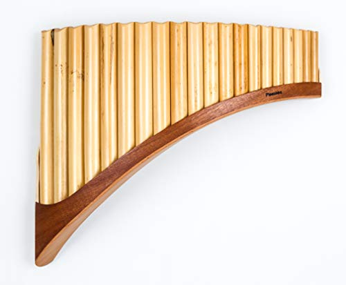 Plaschke Panflöte Konzert, Holz-Schuh Design, Set Tasche, Lehr-Buch 20 Töne C-Dur