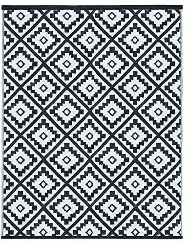 IDMarket Bahamas - Alfombra exterior (160 x 260 cm), color negro