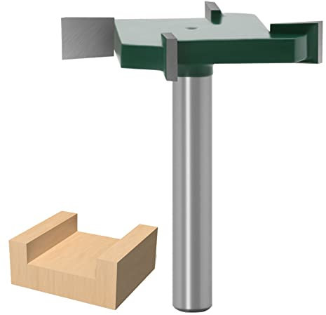 WSOOX CNC Spoilboard Superficie Router Bit, 1/4 Pollice Shank Lastra Appiattimento Piallatura Bit 40mm Diametro di taglio Carburo Pialla, 1/4 Pollice Altezza di taglio Strumento Router