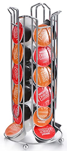 COBB INDUSTRIES® - Aton CH0030 - Porte Capsules Distributeur Présentoir pour 24 capsules Dolce Gusto Acier chromé