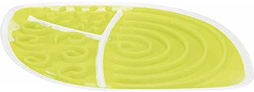 TRIXIE Lick'n'Snack Platte - praktische Hundeschleckmatte aus TPR zum langsamen Füttern - 28 × 21 cm Lime/grau, Slow-Feeder Hunde Leckmatte - 34959