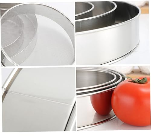 LIFKOME 3piezas Coladores Inoxidable Para Tamizar Fina y Utensilios De Repostería Para Cocina