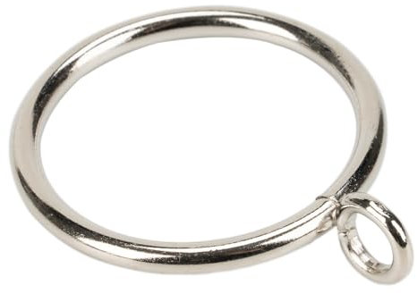 Anillos de cortina con ojales para barras de cortina, 25 mm de diámetro interior, anillos de cortina de metal, 24 unidades, color plateado TXZWJZ
