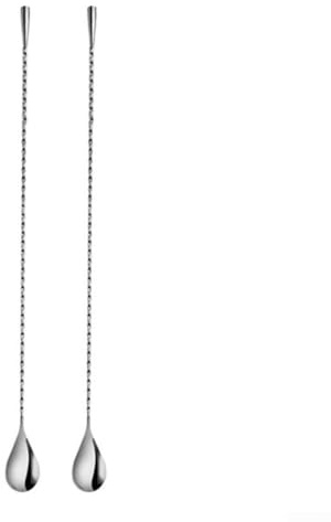 Vilgftyiet Set di 2 cucchiai da bar in acciaio inox, resistente alla ruggine e alla corrosione, grande peso ed equilibrio (40 cm)