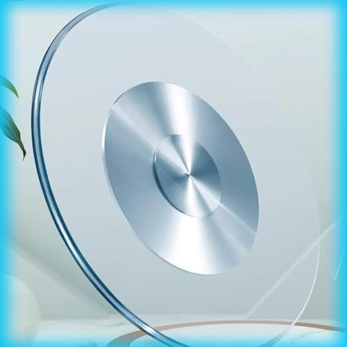 QSPNVFB Piatto da Portata Girevole Lazy Susan in Vetro Temperato, 70cm Piatto Girevole per Tavolo da Pranzo, Rotondo Vassoio Girevole per Hotel/Festa(39 inch(100cm))