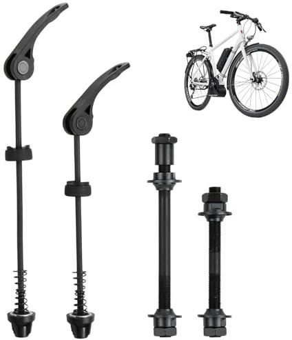 Husalsea 1 Pair Bike Axle Replacement, Quick Release Bike Wheel Nuts, Bicycle Parts, Bike Parts, Quick Release Skewer