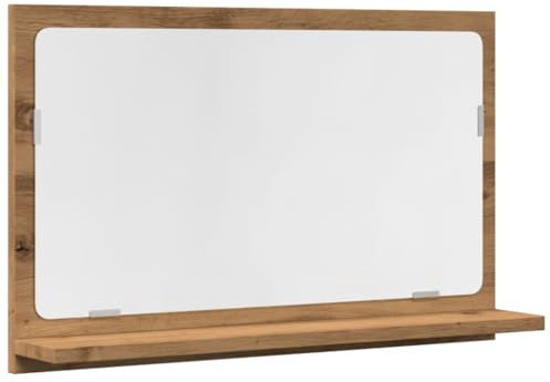 vidaXL Badspiegel mit Ablage Artisan-Eiche 60x11x37 cm Holzwerkstoff