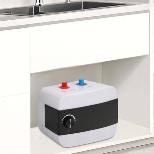 Mini scaldabagno elettrico da cucina piccolo scaldabagno elettrico istantaneo da 6 l, montaggio a pavimento con indicatore LED