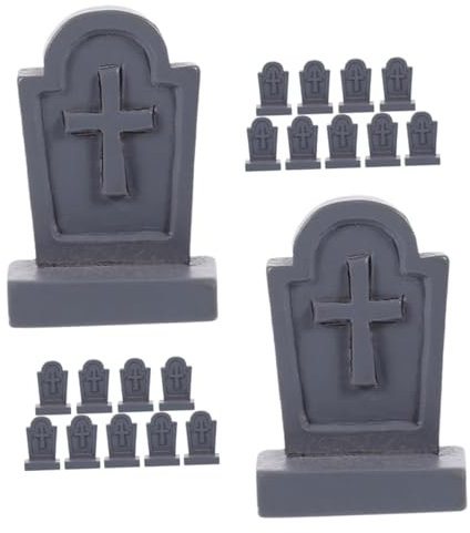 Alipis 20piezas Decorativas De Resina para Halloween Adornos Espeluznantes para Crear Atmósfera Aterradora Fiestas y Jardines Accesorios De Cementerio para Interiores y Exteriores