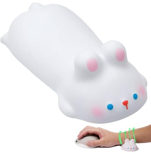 Tastatur Handballenauflage, Ergonomisch Handgelenkstütze Pad, Maus Handgelenkauflage, Handgelenkschutz, Handgelenk-Kissenstütze, Niedlich Kaninchen Handgelenkpolster für das Schulbüro zu Hause