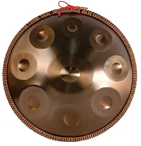 Tambor de mano de 22 pulgadas, juego de tambor de lengua de acero de 440 Hz/432 Hz con bolsa de transporte para adultos, instrumento de percusión de 9 notas para un rendimiento profesional, acabado