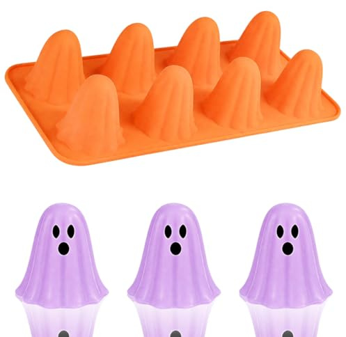 CWED Set di 8 Formine Biscotti Halloween Fantasmi e spiriti 3D Pressabili, Tagliabiscotti Set, Stampi per Decorare Biscotti, Dolci e Torte