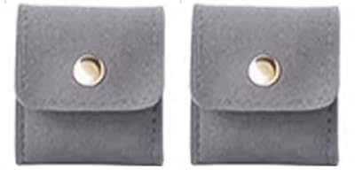 kesurpae Mini boucle à bijoux de voyage en 2 pièces, rouleau de voyage, conception rangement bijoux portable, adapté Pour aux boucles d'oreilles et, gris, 4.6 * 5 cm