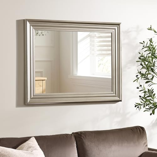 Julian Bowen Tokyo Pewter Rectangular Wall Mirror