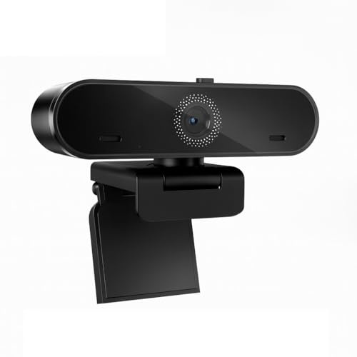 AYJYZHIAG Webcam for conferenze aziendali a 60 FPS, messa a fuoco automatica con HDR, doppi microfoni cancellazione del rumore, copertura for la privacy, USB H.264 e riproduzione