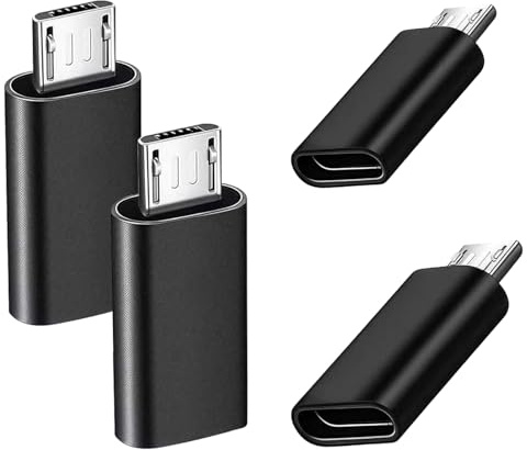 USB C auf USB Adapter 4-Pack, Thunderbolt 4 5 USBC Stecker zu USB Buchse OTG Adapter, Typ A Stick Konverter Zubehör für Apple MacBook Pro Air, iPhone 16e 15 Max, iPad, Samsung Galaxy S24 S25