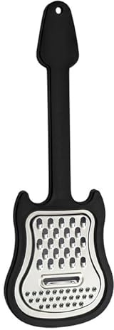 Rallador de queso resistente multiusos de acero inoxidable con forma de guitarra con mango ergonómico para uso de rallar, rallador de cocina de mano