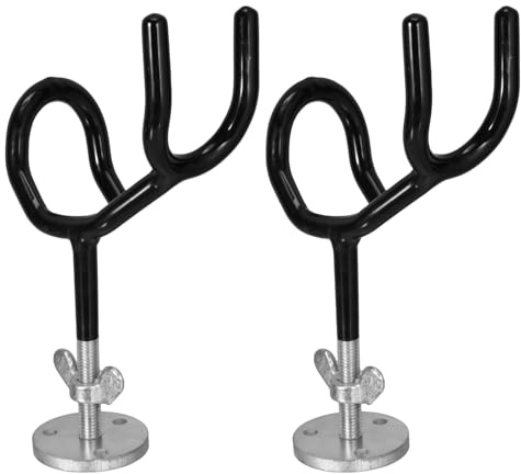 Mikinona 2 Pezzi Porta Canne da Pesca in Acciaio con Base Montaggio Supporto Fisso per Barca e Kayak Design Staccabile per Pesca Pan e Drift Rivestimento Resistente