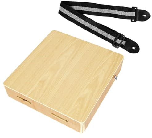 Veemoon Cajon En Bois De Frêne Portable Bandoulière, Tambour Cajon Léger Pour Garçon Et Filles Et Adultes, Instrument De Musique Percussion Pour Voyage Et Scène, Caisse Tambour Performant