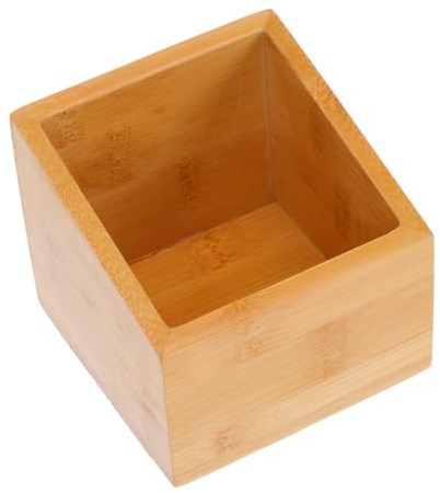 PLAFOPE Caja de Madera para Bolsitas de Té para Hotel, Diseño de Boca Abierta, Tamaño Individual, Contenedor Multifunción para Café y Azúcar, Organizador para Infusiones en Habitación