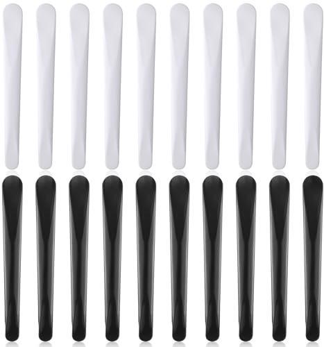 IANFAN 20 espátulas cosméticas, 10,7 cm, espátula cosmética para crema de maquillaje, mini espátula, espátula de plástico, accesorios para mezclar y tomar muestras