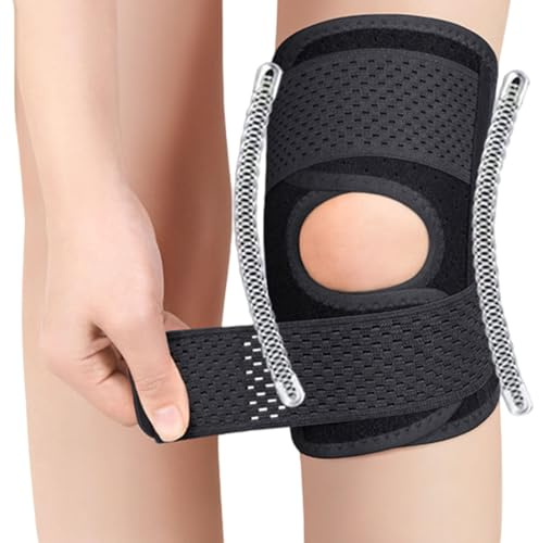 BelleVive bandage de genou pour femmes et hommes, ménisque, soulagement des douleurs au genou, bandage de genou ajustable, orthèse de genou ajustable pour l'arthrite, déchirure du ménisque, course à