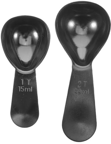 Operitacx 2 cucharas medidoras de café: 15 ml y 30 ml, de acero inoxidable. Cuchara sopera de 1 cucharada y 2 cucharadas. Herramienta de medición precisa para granos, café molido, espresso y