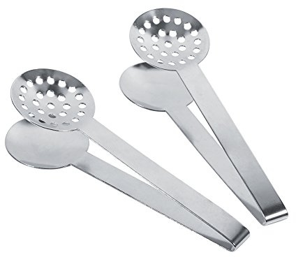 Tnfeeon Stainless Steel Tea Bag Tongs 2pcs Flavor Extraction with Solid Strainer Plates Drip Control Easy Grip for Home Tea Lovers Lemon Slices Loose Leaf Helper Kitchen Serving Compact