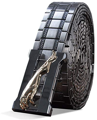 Herren Edelstahl Selbstverteidigung Gürtel，Fitness Taille Kette，Metall Persönlichkeit Jugend Verlängerung Outdoor-Selbstverteidigung Gürtel,115Cm