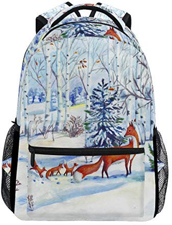 Eslifey Fox Jogging Snow Rucksack Studenten Schultertasche Reisetasche College Schulrucksäcke