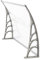 Auvent de Porte Aluminium Gris Auvent Marquise D'entrée Auvent de Porte D'entrée Résistante Toit Abri Contre La Pluie et UV Blanc et Gris Transparent 120 x 80 x 23 Gris