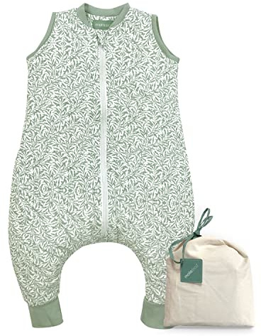 molis & co Babysovsäck med fötter, perfekt för vår och höst, TOG-värde 1, lätt vadderad, av 100 % bomull (Oeko-TEX 100), premiumkvalitet – INES II (100 cm)