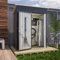 BIRCHTREE Metal Garden Shed Pent Roof 3X5FT Small Outdoor Storage Cabinet Hinge Door No Foundation Base Anthracite