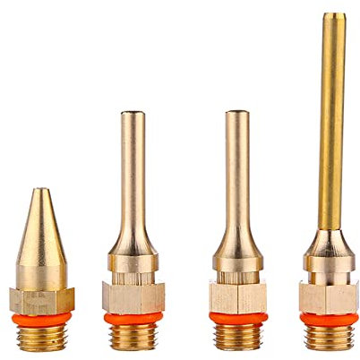 Bestgle 4 Pcs Kit di Ugello per Pistola a Colla in Rame, Kit di Ricambio per Pistola per Colla a Caldo per Pistola per Colla, Quattro Taglie