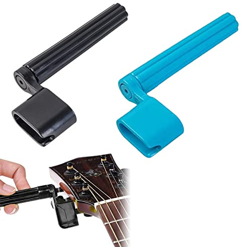 Gitarre Kurbel,Saitenkurbel Westerngitarre,Gitarrenplättchen,Gitarren Wickler,Für Schnellere Saitenwechsel Bei Western,Akustik,Klassik Und E Gitarren,2pc,Blau,Schwarz,Kiuiom