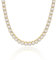 KissYan Gold Tennis Necklace for Women, 14K Gold Plated Diamond Cubic Zirconia Round Tennis Chain Adjustable Choker Dainty Jewelry Gifts(67-G)