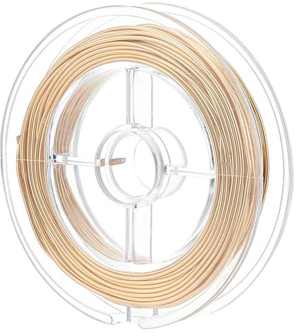 BENECREAT 15 m Echter 14K Vergoldeter Messingdraht, 18 Gauge/1 mm Goldener Kupfer-Perlendraht Für Armbänder, Halsketten, Schmuckherstellung