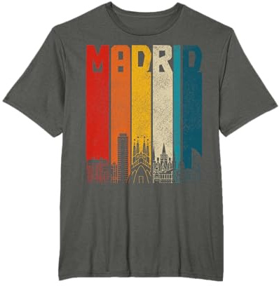 Madrid España Vintage Skyline Pride Souvenir Camiseta