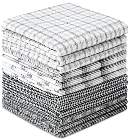AUYAO Pañuelos Hombre, 12PCS Cuadros, Algodón Regalo C