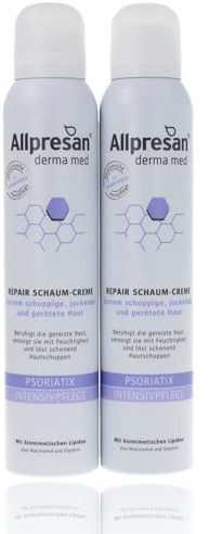 Allpresan Derma med Repair Schaum-Creme PSORIATIX INTENSIVPFLEGE - Zur Pflege der Haut bei Psoriasis (Schuppenflechte) - 200 ml (2er Pack)