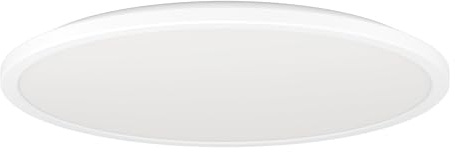 EGLO LED Deckenleuchte Rovito, runde Badezimmer Deckenlampe | Badlampe Decke aus Kunststoff in Weiß, Deckenbeleuchtung warmweiß-kaltweiß, IP44, Ø 50 cm