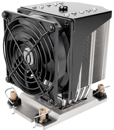 SilverStone Technology XE04-4677, Refroidisseur de CPU pour serveur/poste de travail à facteur de forme réduit 4U pour sockets Intel LGA4677, SST-XE04-4677B (Noir+Noir)