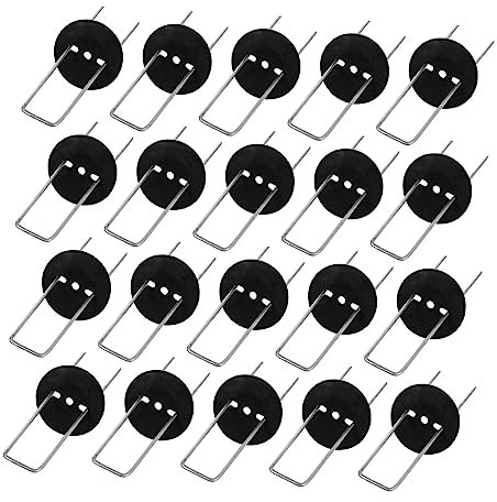 KONTONTY 30ensembles Piquets De Jardin u Galvanisé De Clous De Fixation pour Pelouse Synthétique Et Tente avec Rondelles pour Utilisation Facile Et Polyvalente