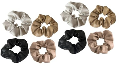 Healeved 8stücke Elastische Haargummis Für Mädchen Pu Ponytail Modische Haarbänder Und Vielseitige Haaraccessoires Für Jeden Anlass