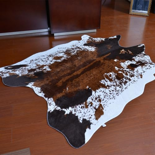 RobustWeg Teppich Aus Kuhfell Imitat,Teppich Mit Zebramuster,Tierfell-Teppich,Kleiner Kuhfell-Teppich,FüHlt Sich Seidenweich An Der Effekt Realistisch Ist,FüR Zuhause,BüRo,Wohnzimmer